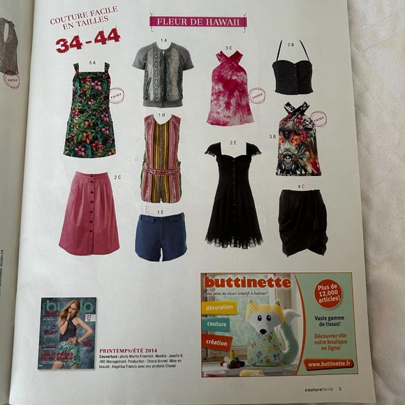 Burda Couture facile Printemps/été 2014 Hors série N 49H - Picture 2 of 4